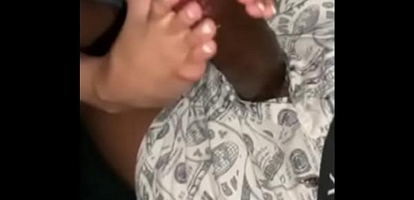  Tiny Asian Stroking BBC With Feet And Hands